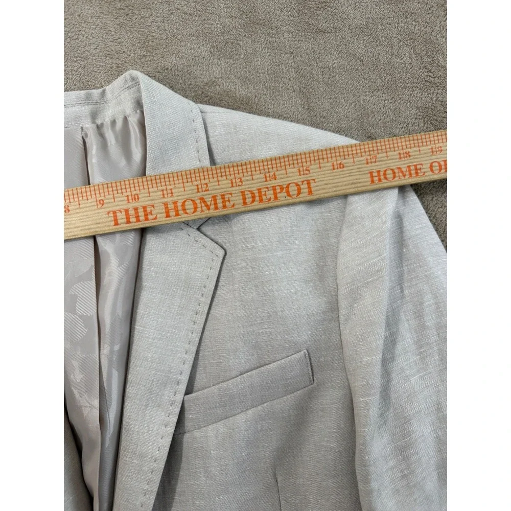 Cubavera Linen Blend Blazer Sport Coat Mens Size S Oatmeal Beige 2‎ Button EUC